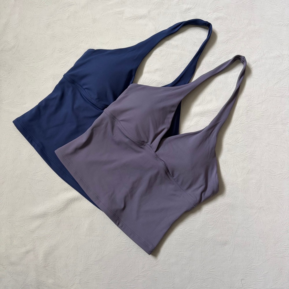 Logo V-neck Hanging Neck Vest  - Home Gym Yoga review and price