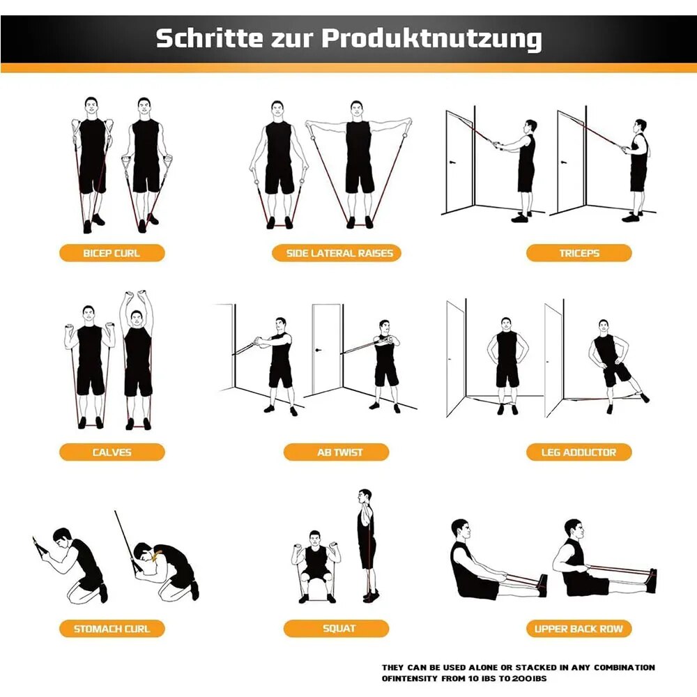 Resistance Bands Set Tension P - Home Gym Equipment Set review and price