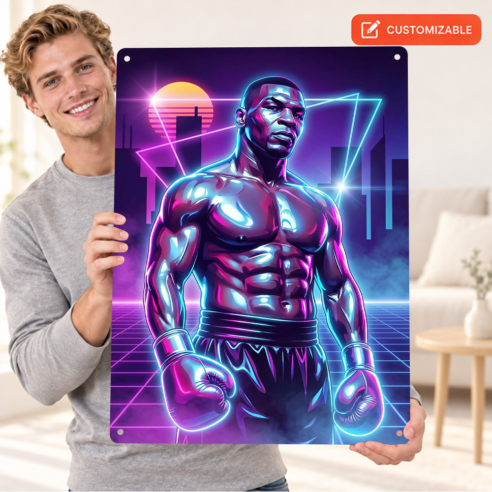 Mike Tyson Boxing Textured Met - Home Gym Neon Sign review and price