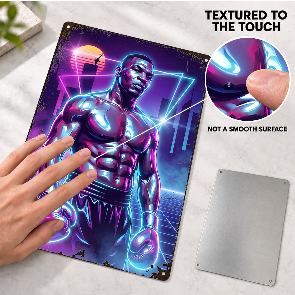 Mike Tyson Boxing Textured Met - Home Gym Neon Sign review and price