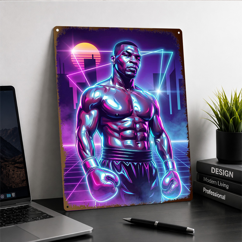 Mike Tyson Boxing Textured Met - Home Gym Neon Sign review and price