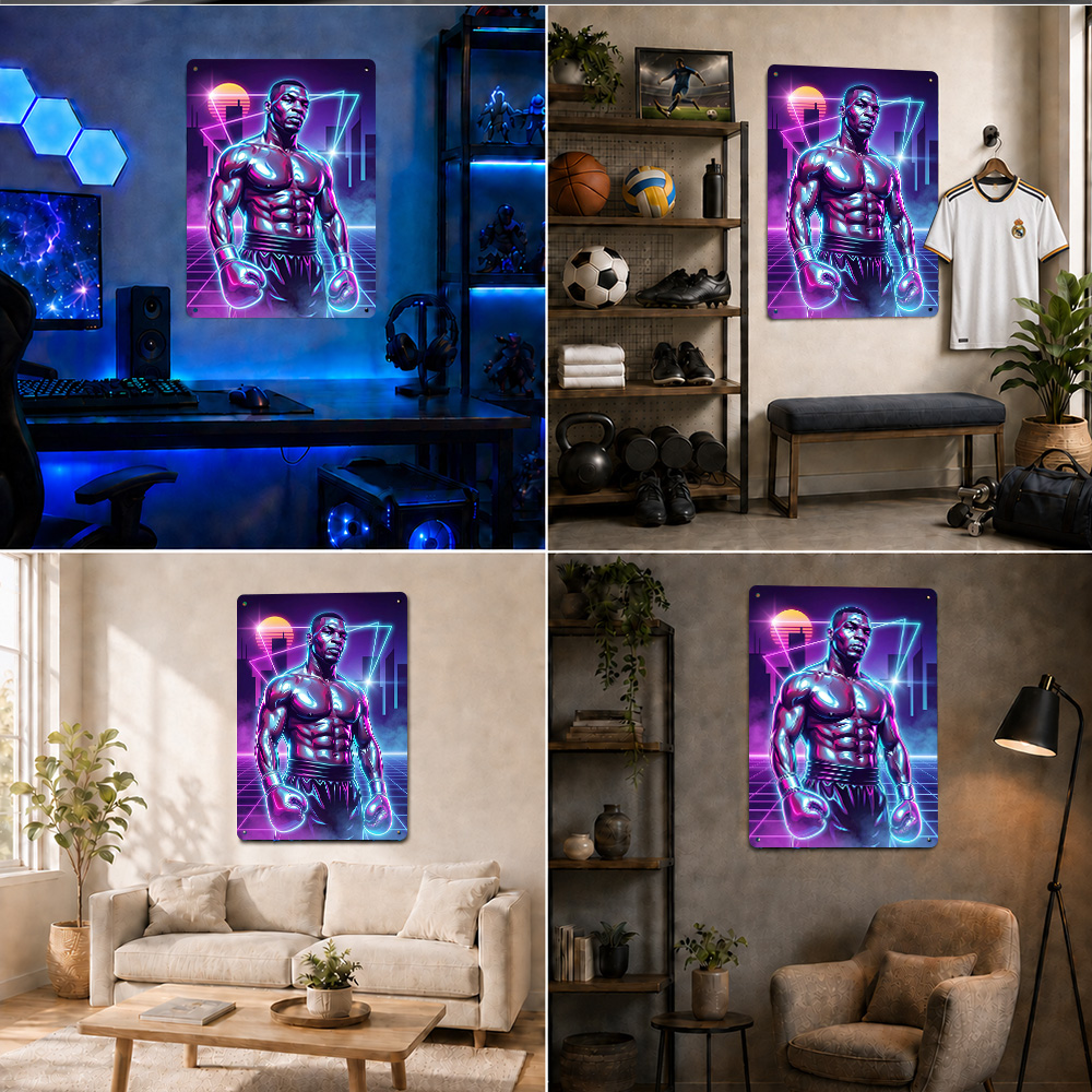 Mike Tyson Boxing Textured Met - Home Gym Neon Sign review and price