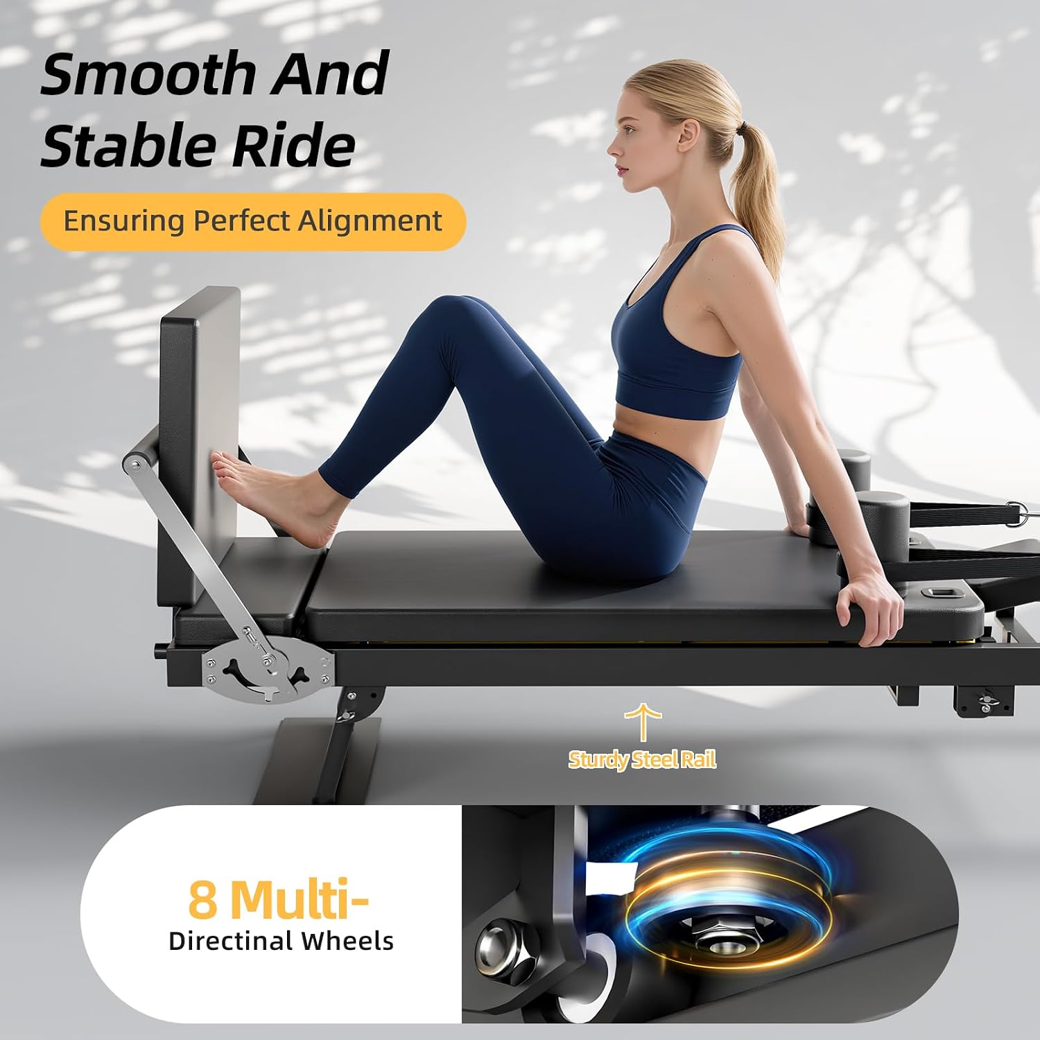 Foldable Pilates Reformer Mach - Leg Home Gym Workout review and price